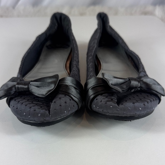 Fergalicious by Fergie Grey Ballet Flats with Bow - Picture 3 of 9